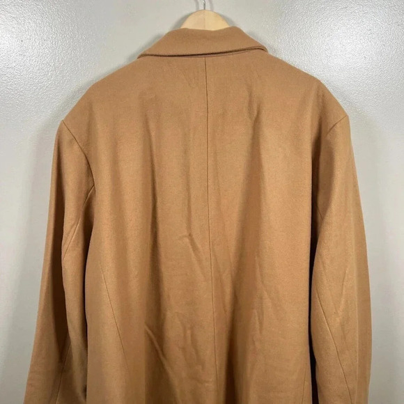 Universal Standard New Tailored Coat Size 3XL Camel Brown Neutral Wool Blend - Picture 9 of 13
